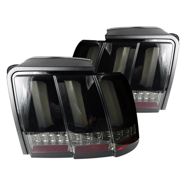 Serverusa 1999-2004 Ford Mustang Housing Sequential LED Tail Lights with Smoke Lens - Red SE2488168 - main